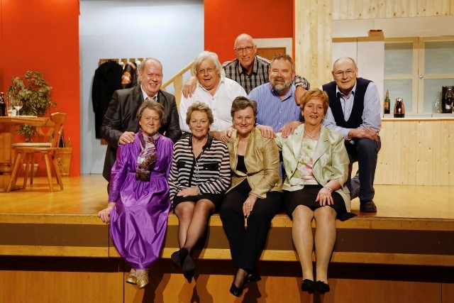 Schauspieler mit Regisseur Karl Müller & Tech. J.-J. Bienz