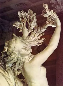 Daphne transforming into a laurel tree