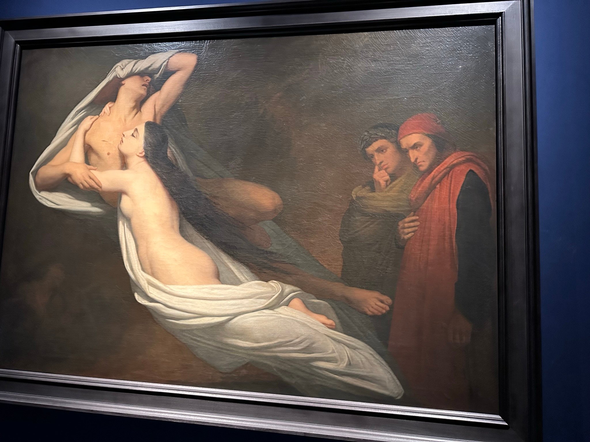 ダンテとウエルギリウスの前に現れたフランチェスカ・ダ・リミニとパオロ・マラテスタの亡霊