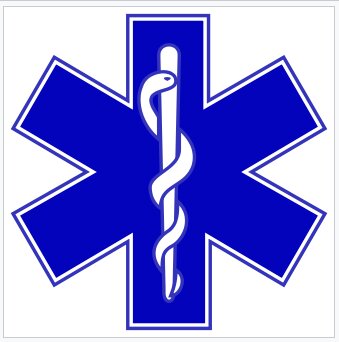 The Rod of Asclepius depicted on the body of Fujisawa City's ambulance