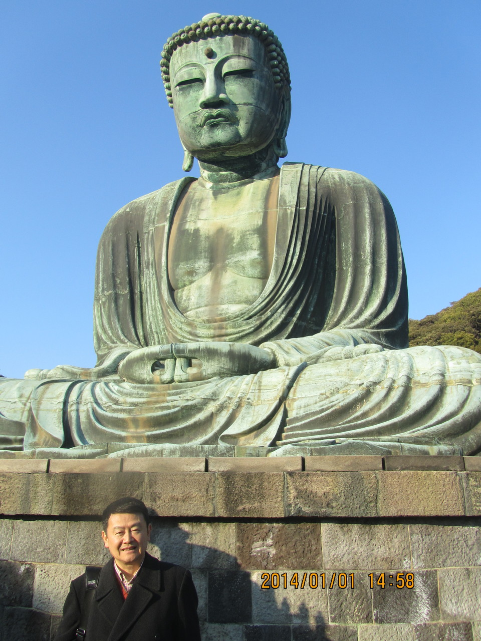 高徳院にある、鎌倉大仏。国宝です。