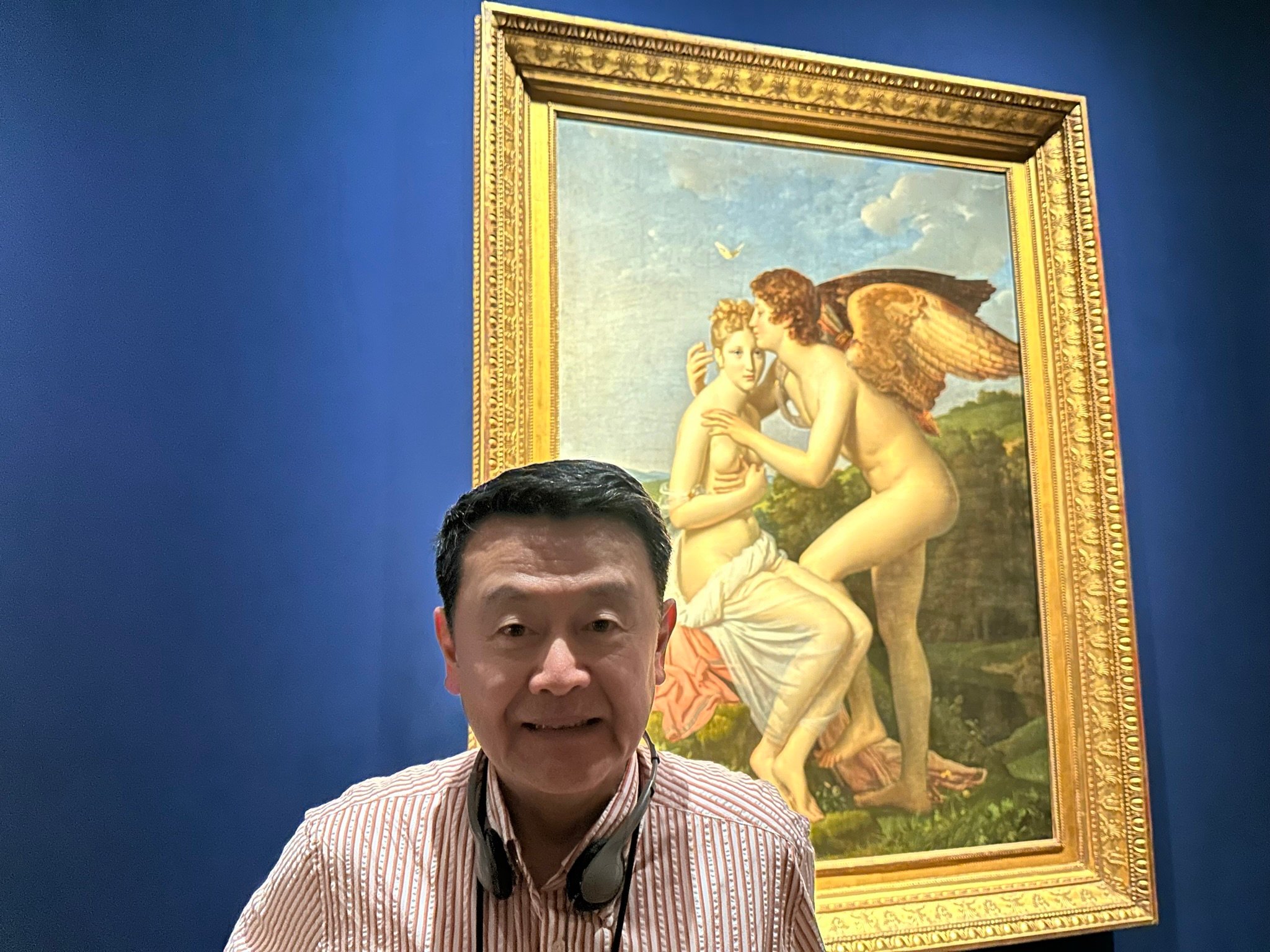 絵の意味は「神の愛（アモル）に触れた人間の魂（プシュケ）は幸福を得る」です。