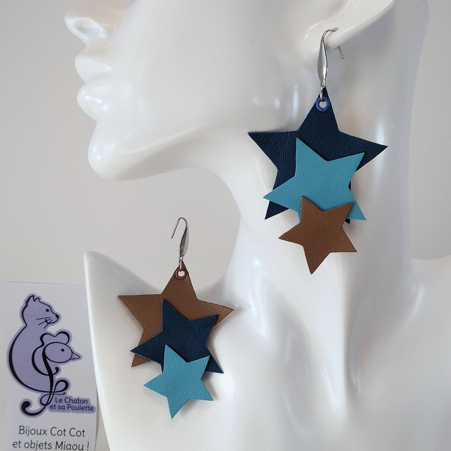 B.O. FORMIDABLE modèle 8 Cuirs bleu marine/bleu azur/sépia