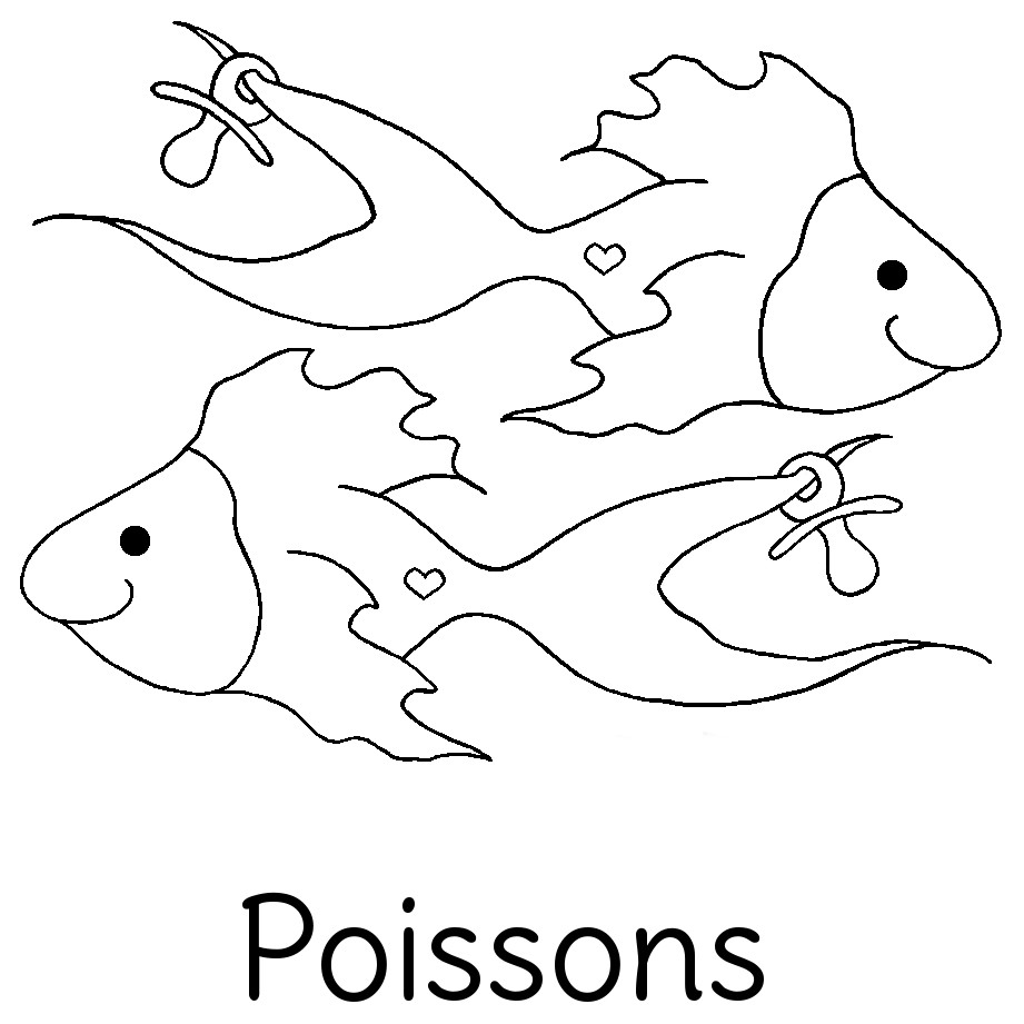 Dessin original Le Chaton et sa Poulette du signe astrologique Poissons