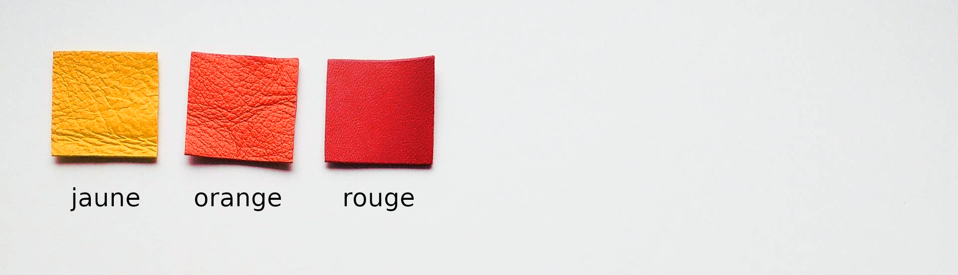 Le cuir du jaune au rouge