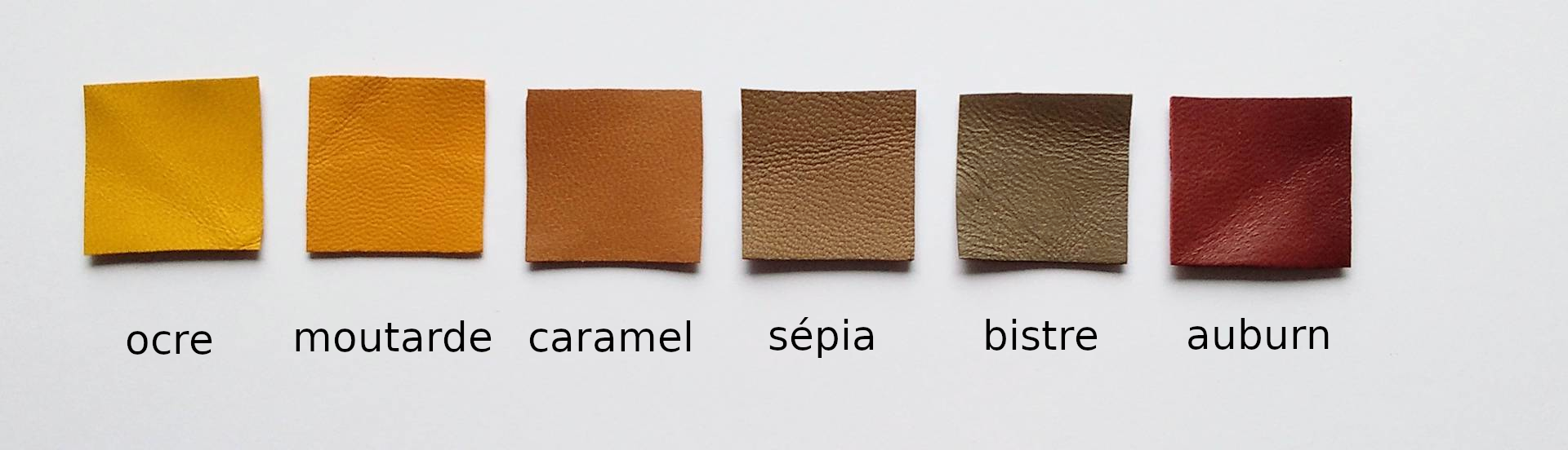 Le cuir de l'ocre à l'auburn