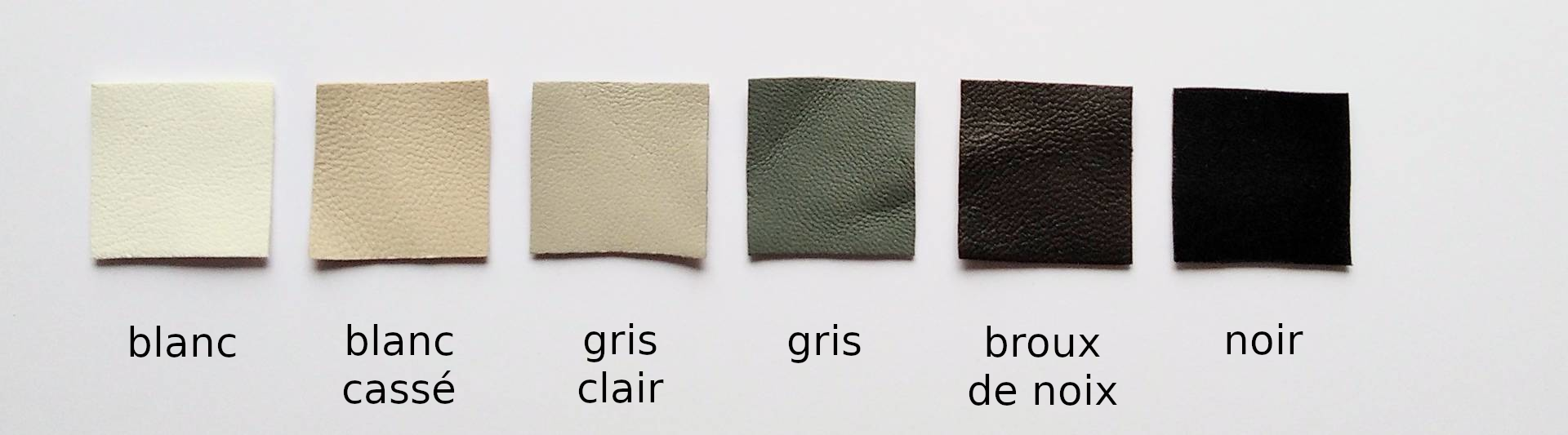 Le cuir du blanc au noir