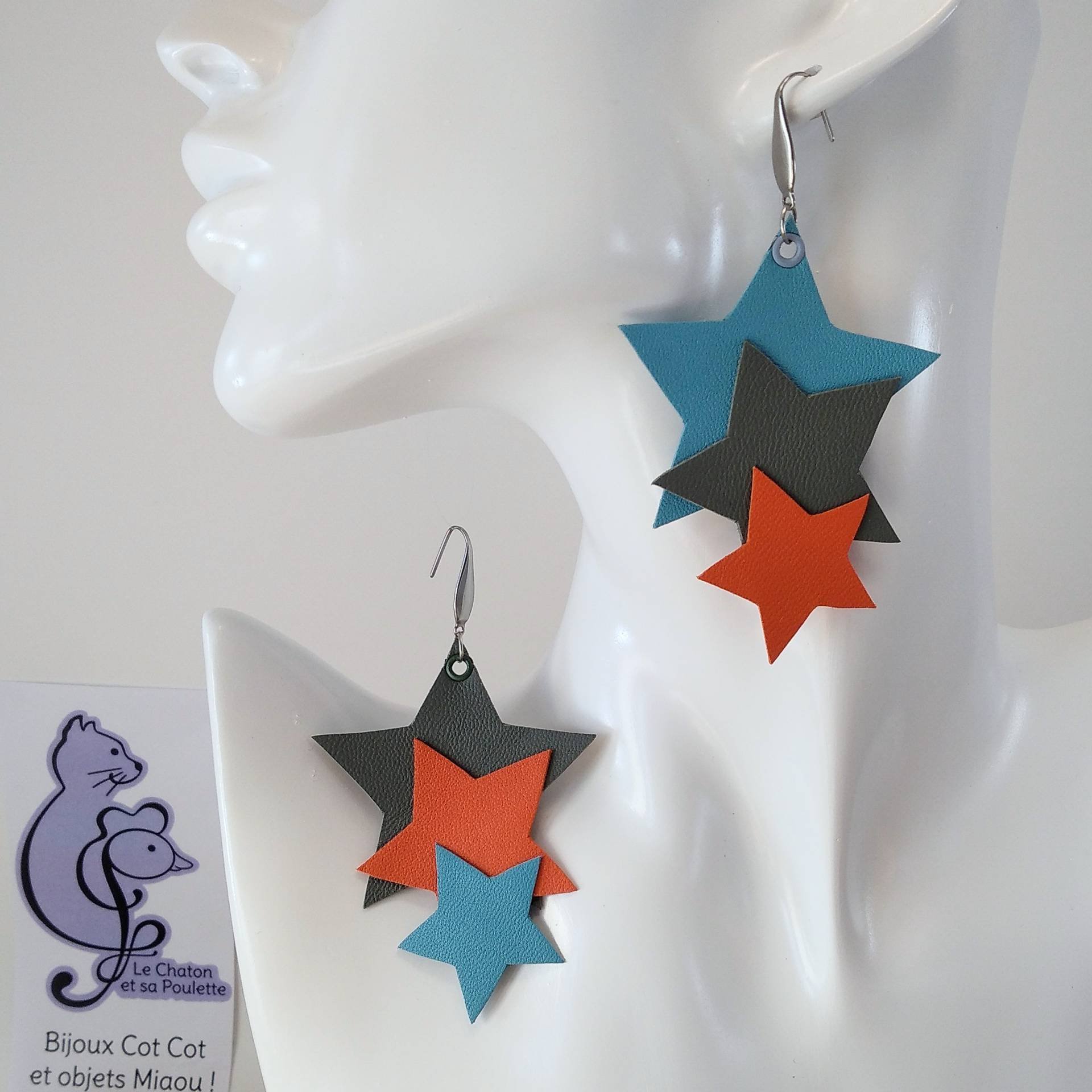 VENDUES ! B.O. FORMIDABLE modèle 8 Cuirs bleu azur/gris/orange