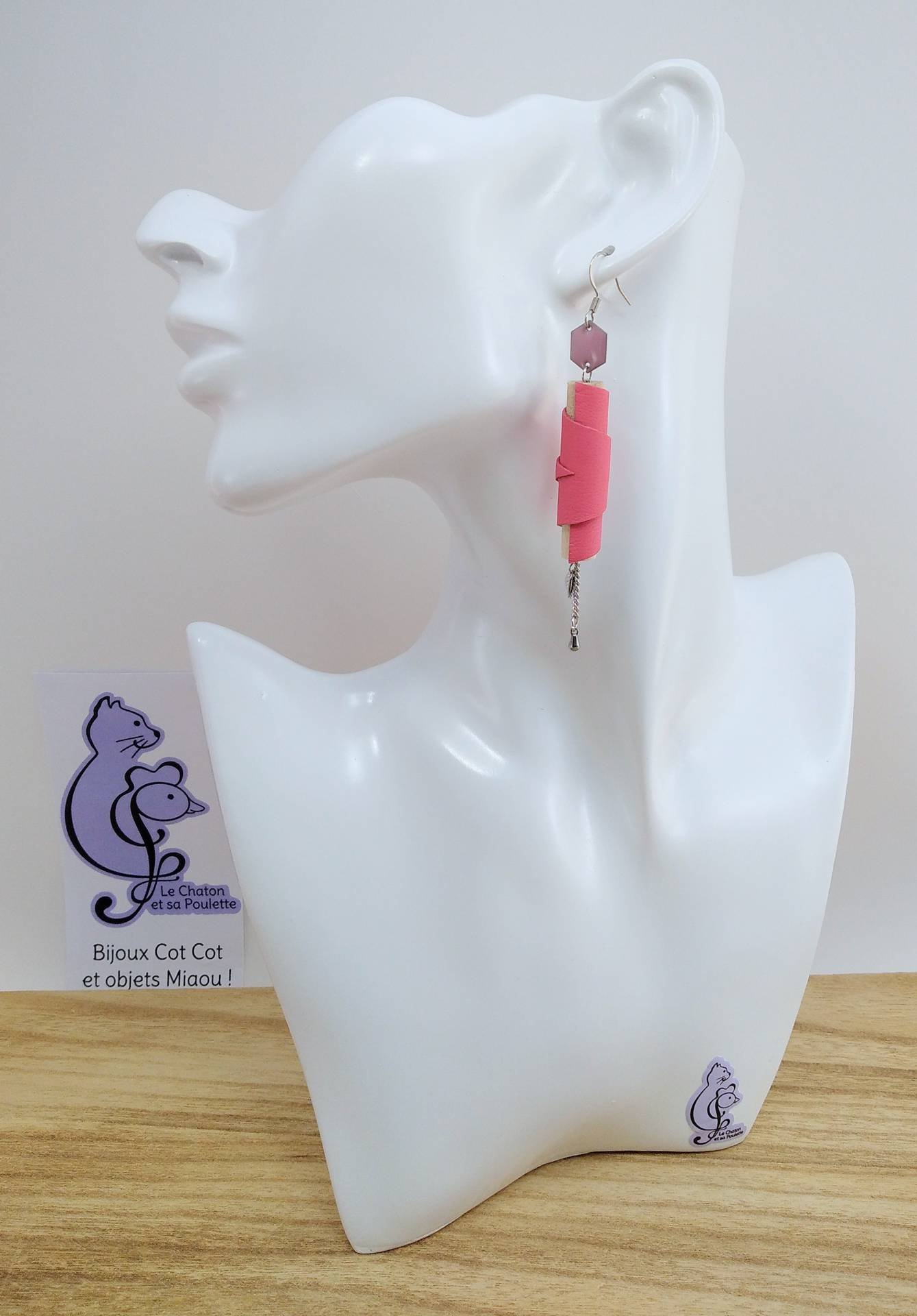 BO Formidable modèle CAROLE cuir rose, hexagone rose