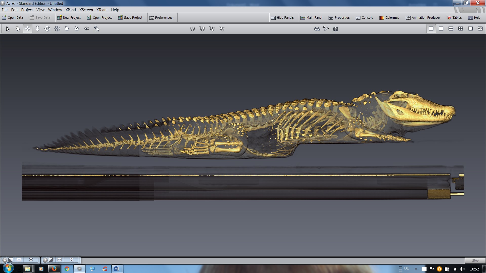 Planung der Skelettmontage mittels CT-Scan