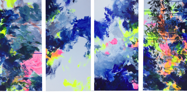 Série bleue  - 2019 - 4 × 30 par 60 cm