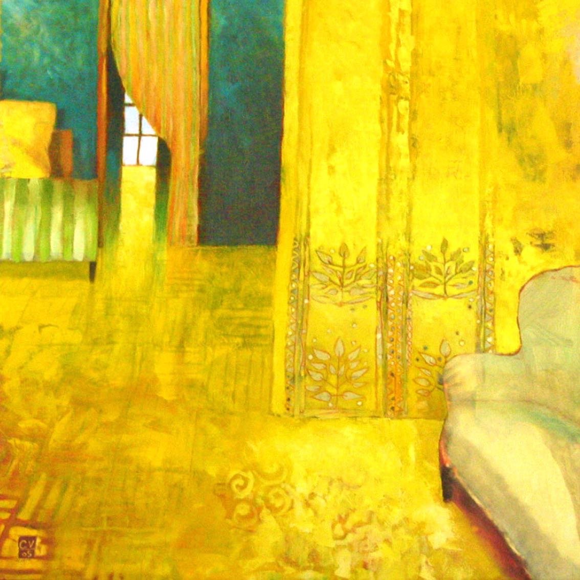 Salon jaune - 2005. 100X100 cm 