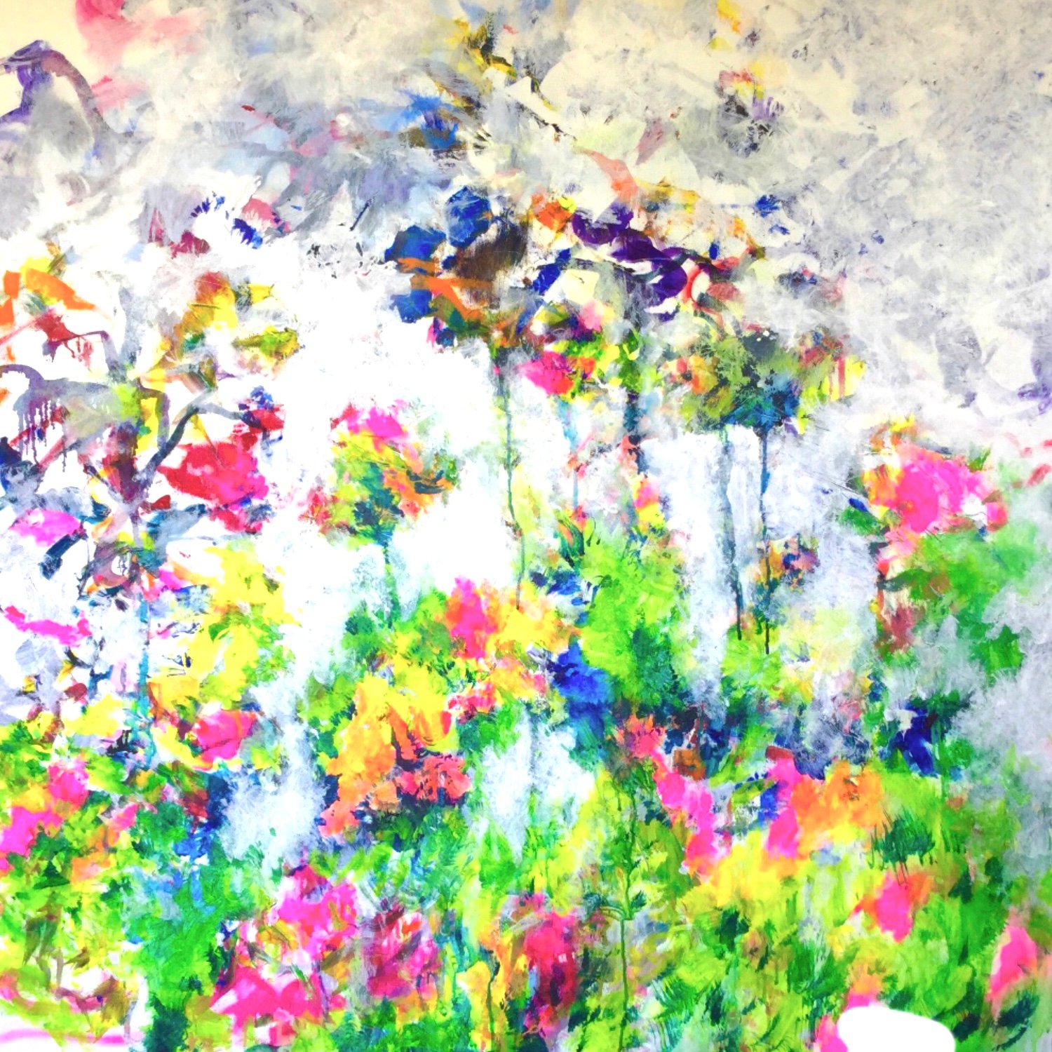 Fleurs imaginaires -2020-100x100 cm