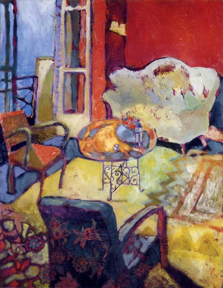 Mon salon à Asnières - 1995 60X70 cm 