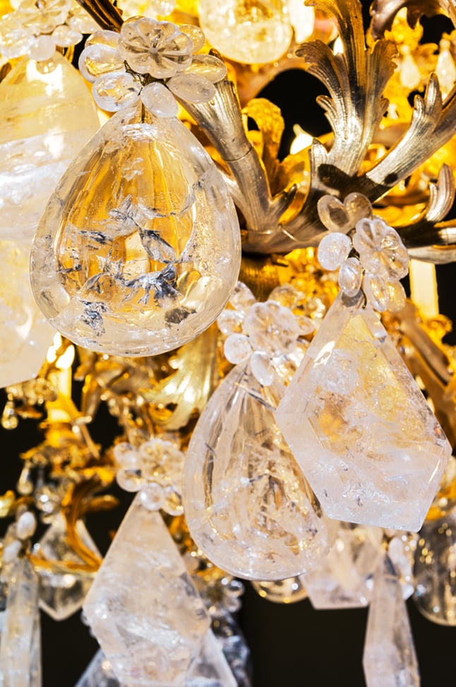 rock Crystal chandelier.Alexandre VOSSION