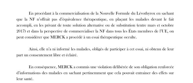 Levothyrox Merck nouvelle formule essai thérapeutique