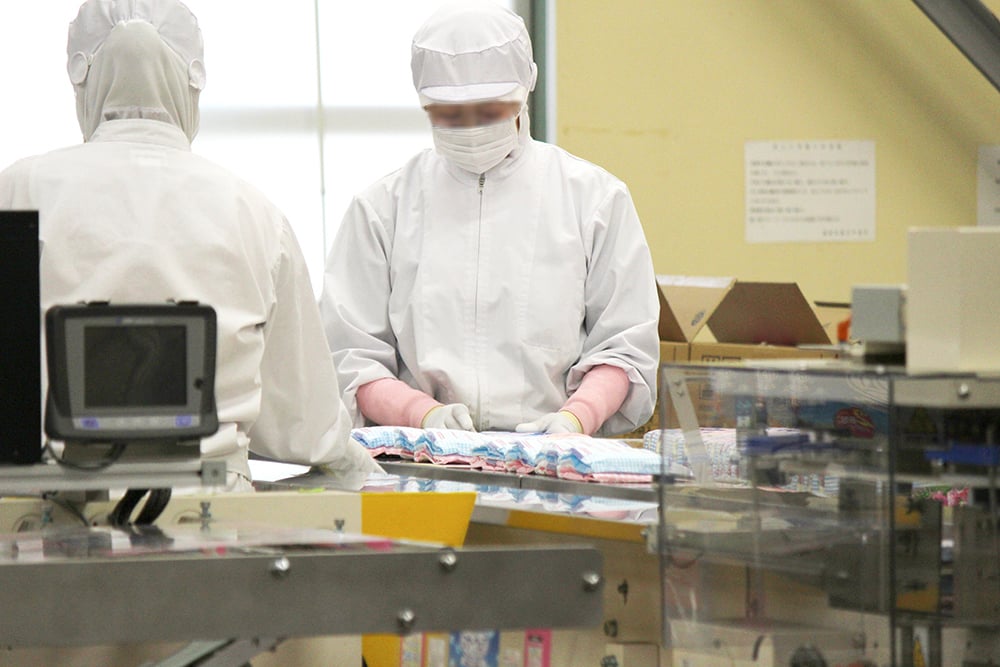 衛生用品の包装・梱包