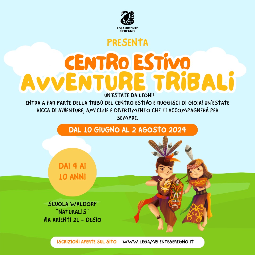 CENTRO ESTIVO 2024 AVVENTURE TRIBALI