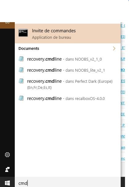 Windows CMD invite de commande