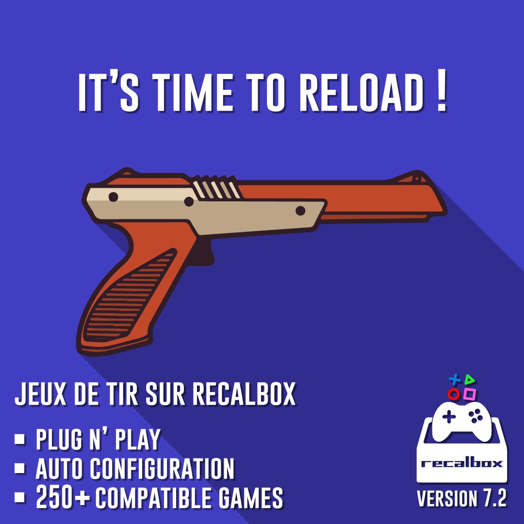 Recalbox 7.2 est dispo : + de 250 jeux de tir au pistolet sans aucune configuration, amélioration des performances, nouveaux systèmes etc ...