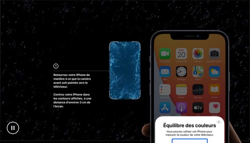 Apple TV 4K équilibre couleurs