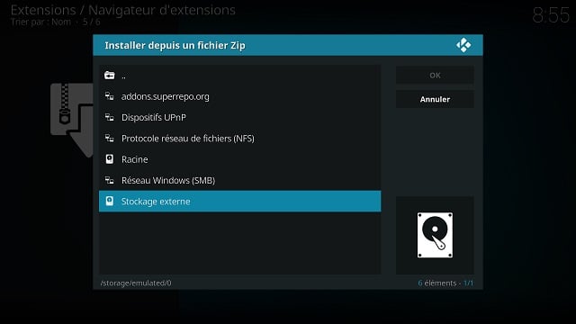 Kodi installer le plugin Internet Archive video