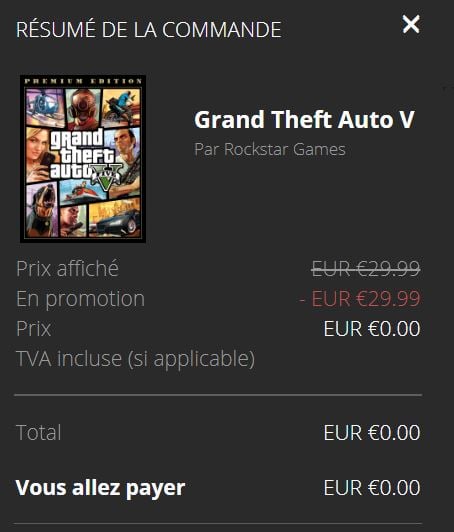 GTA 5 pas cher Gratuit sur l'Epic Games Store