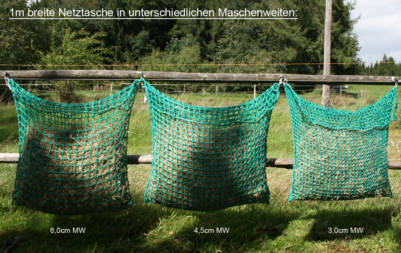 Um ein Gefühl für die richtige Maschenweite zu bekommen hier einmal alle 3 Netzgrößen nebeneinander.