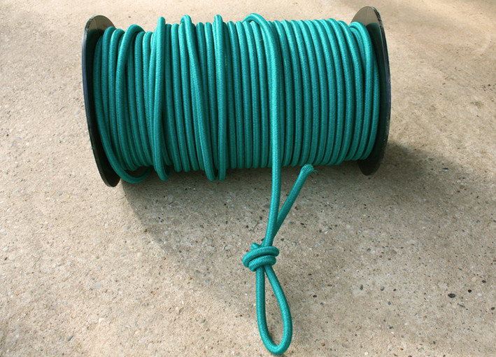 8mm "Monoflex" Gummiseil. Abriebfest, etwas steif, UV-Lichtbeständig, unverweslich, farbbeständig.