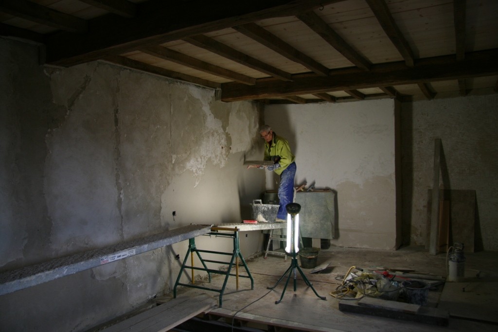 enduits de chaux avant badigeon