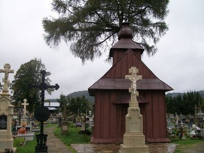 Uście Gorlickie - drewniana kaplica cmentarna z  XVIII w. fot. Edward Szura