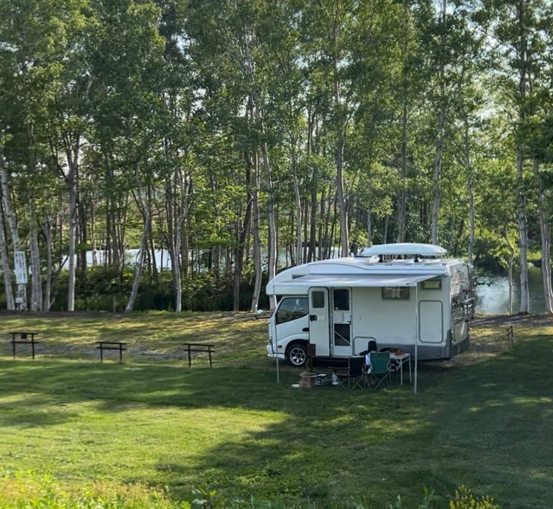 区画サイト２，３　キャンピングカーOK