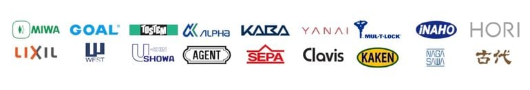 大阪府鍵屋／兵庫県鍵屋【MIWA,GOAL,SHOWA,KABA,LIXILE,YANAI,AGENT,ALPHA,WEST,MUL-TILOCK,INAHO,Clavis,NAGASAWA,KAKEN,古代,】