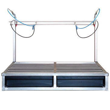 Shoe cleaner football with compressed air and water