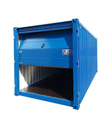 Containex Lagercontainer mit Sektionaltor (Feier a flam) sehr platzsparend zu öffnen !