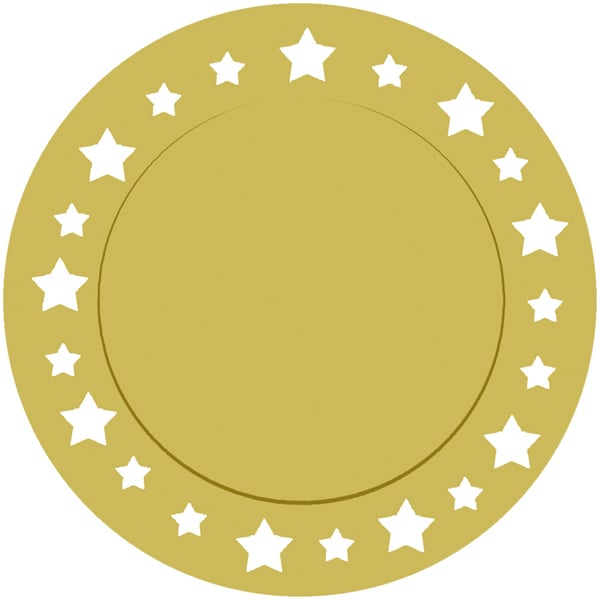 SOTTOPIATTO STELLINE ORO 8/10PZ