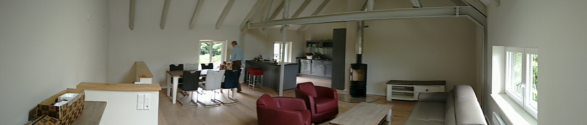 Umfangreiche Sanierung Remise Kreis Schleswig-Flensburg -Wohn- & Küchenbereich mit Loftcharakter Spilker Architektur Lübeck