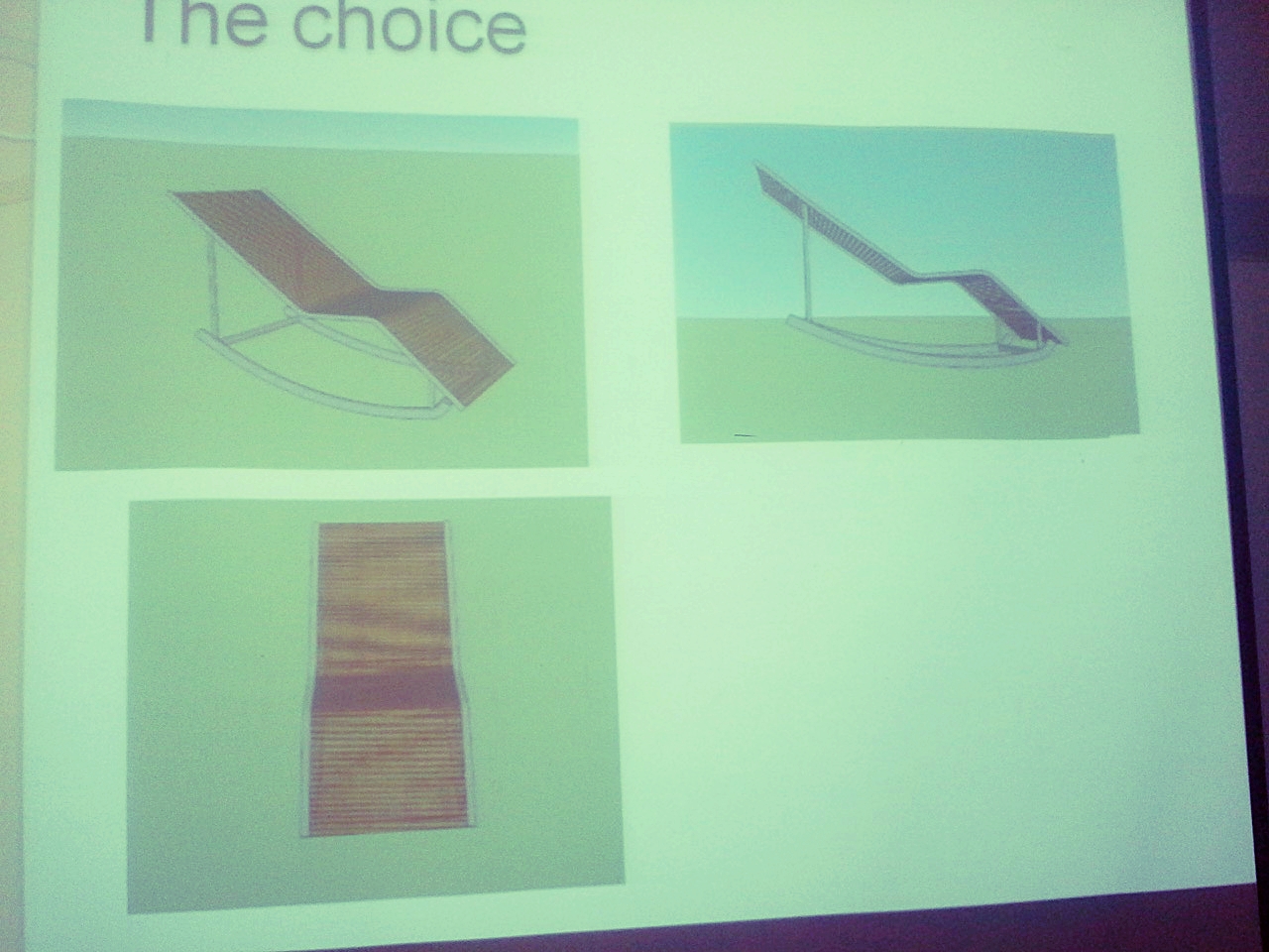 Präsentation der Sonnenliege