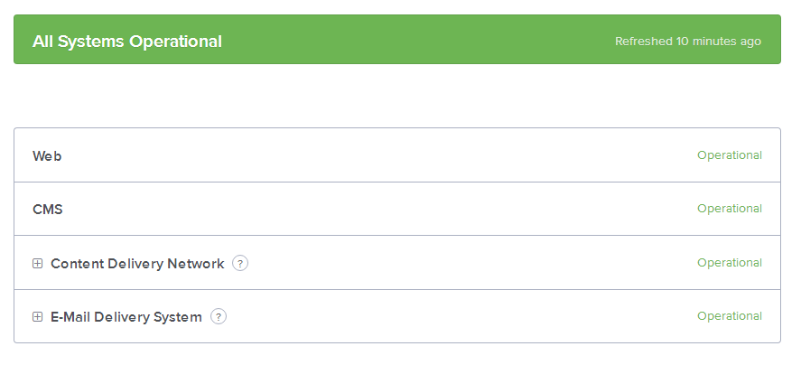 サーバ状態確認ページ