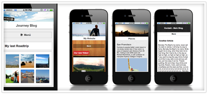 スマートフォン表示のデザインが増えました