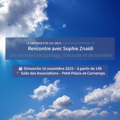☕ Café de la Spiritualité – Rencontre avec Sophie Znaïdi