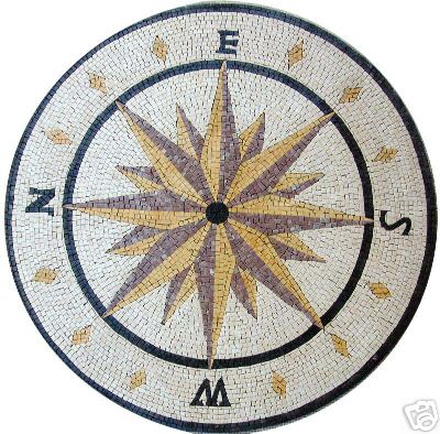 mosaico rosa dei venti