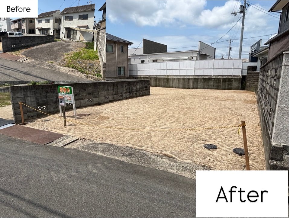 借家2棟を住宅用地として買取り
