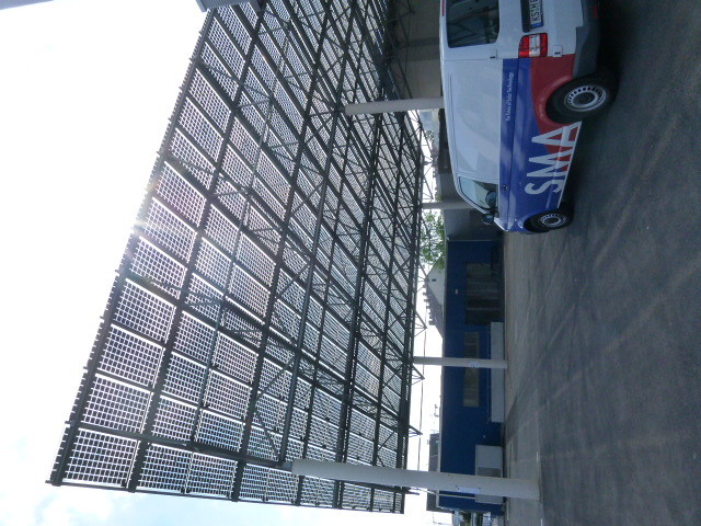 Solaranlage mit Glas Elementen