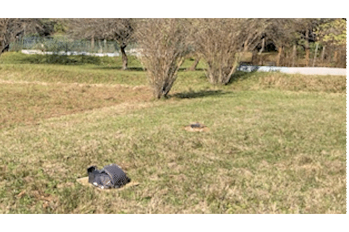 奥佐野にドローンが初飛行