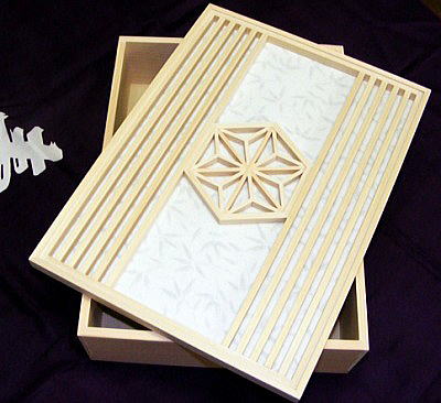 伝統の麻の葉文様を使った小箱