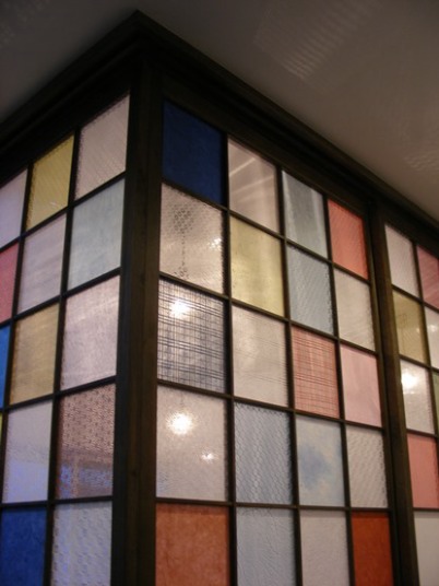 リビングコーナーの彩り障子