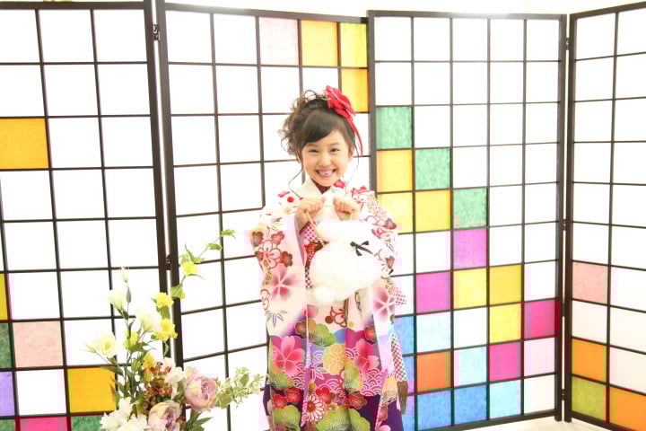 写真スタジオ様の彩り障子