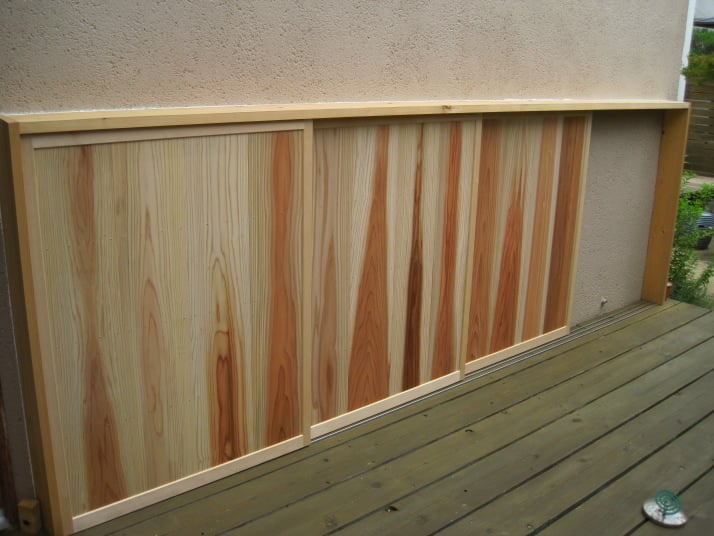 杉無垢板貼り戸