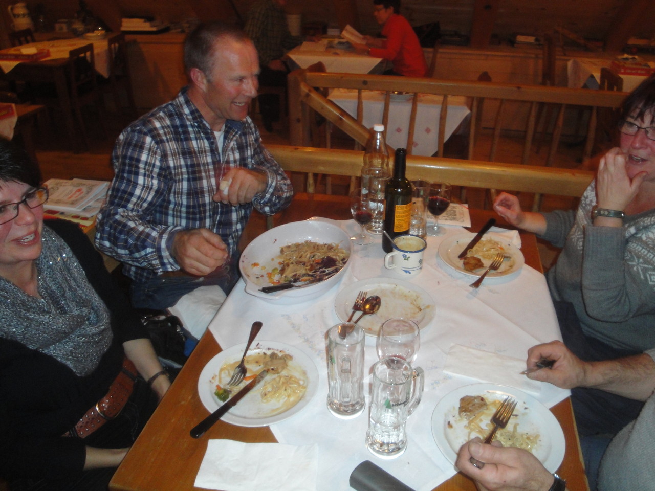 Auch die Platte wird ausgeputzt